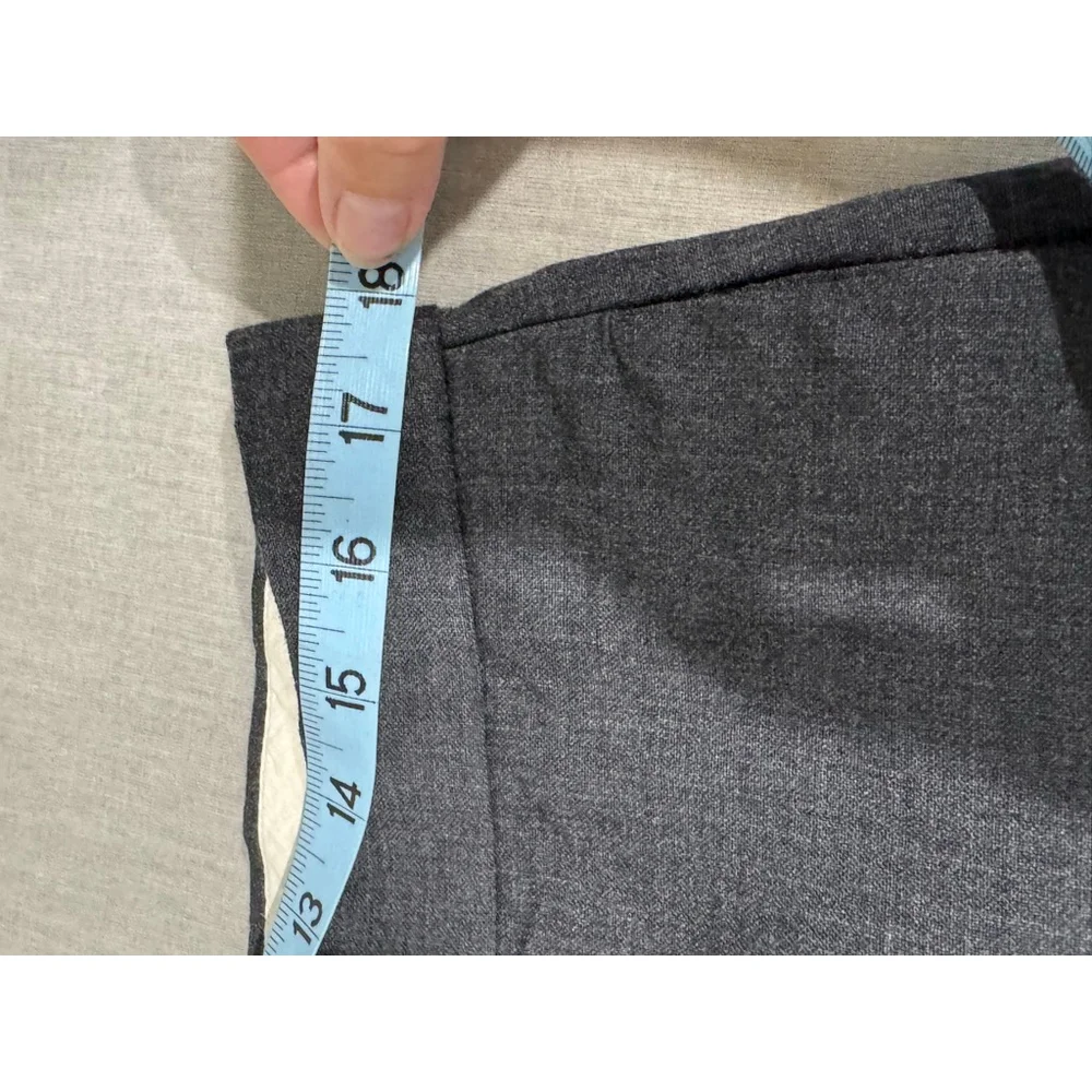 Men's Banana Republic Dress flat front cuffed Pants Waist 36 Inseam 29 Charcoal